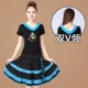Двойное v -neck Black Lake W1 с коротким рукавом+юбка из голубой ленты озера