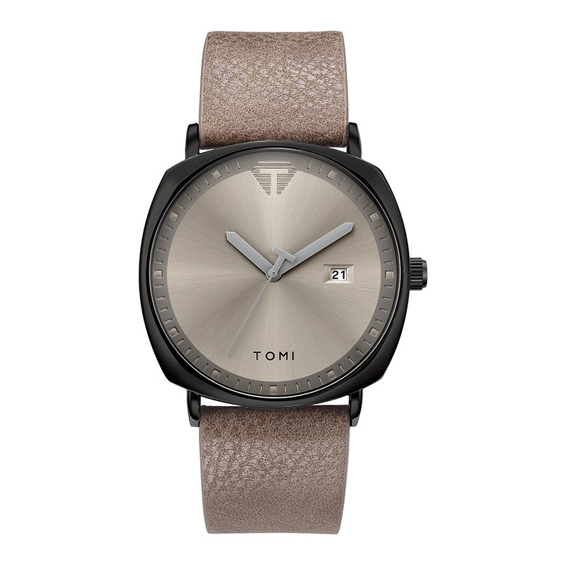 TOMI Calendar Simple Men's Quartz New Leisure Trend Student Waterproof Large Dial Movement Mirror Face Watch_voghion.com