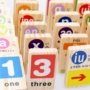 Hai mặt khối gỗ 100 viên Domino bé biết chữ của trẻ em đồ chơi giáo dục 1-2 tuổi 3-6 tuổi xếp hình khối gỗ
