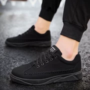 Thu đông 2018 nam mới tất cả giày vải màu đen giày mùa thu giản dị Giày vải đen nguyên chất giày nam giày nhỏ màu đen