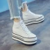 2019 giày da mới giày cao gót giày nữ phiên bản Hàn Quốc đế dày tăng đế giày đế bệt tăng giày thủy triều - Giày cao gót Giày cao gót