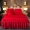 Bộ chăn ga gối đệm cotton dày bốn bộ phòng cưới lớn màu đỏ phòng ngủ đầy đủ chăn bông bao gồm 1,8m giường gạo - Bộ đồ giường bốn mảnh