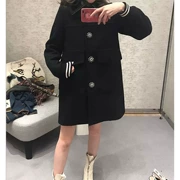 [Tiền gửi] 2018 mùa thu mới của phụ nữ Hàn Quốc phiên bản của màu đen mỏng chic retro dài áo len