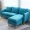sofa vải nordic căn hộ nhỏ ở góc phòng khách ngân sách căn hộ sẵn sàng rửa sofa chaise Bốn bit - Ghế sô pha