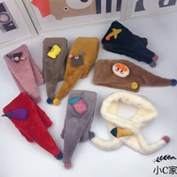 Детский демисезонный шарф для раннего возраста, милый универсальный утепленный удерживающий тепло бархатный шарф-платок для мальчиков, в корейском стиле