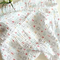 Детское хлопковое марлевое одеяло, флуоресцентное банное полотенце