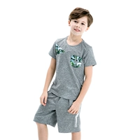 Áo thun bé trai ngoài trời St. Bernard quần áo thể thao cho bé nhanh khô mùa hè quần áo trẻ em tay ngắn quần áo nhanh khô đồ bộ bé trai