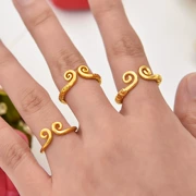 Nhẫn giả vàng đôi nhẫn chính tả siêu mẫu Baosha Jin Xiangyun yêu bạn 10.000 năm nhẫn nữ Tôn Ngộ Không