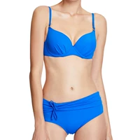 Áo tắm 2019 ngực lớn ngực lớn ngực lớn áo tắm thép tấm bikini D cup E cup F với vòng thép kích thước lớn - Bikinis áo tắm 1 mảnh