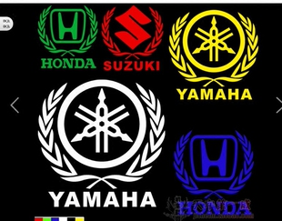 Хромированные наклейки с ретроотражающим эффектом бренды Yamaha, Honda
