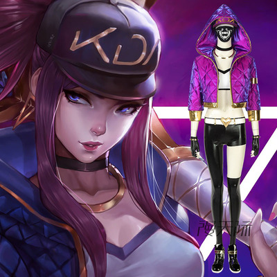 taobao agent Manles/Man Sky LOL League of Legends KDA Women's Group COS Akali cosplay