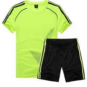 Ngắn tay quần short phù hợp với đào tạo trẻ em người lớn tùy chỉnh in in thể thao phù hợp với nam giới mùa hè mồ hôi thấm mỏng chạy quần áo