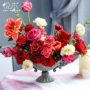 Yuemu Retro cũ màu xám hai hoa rèn sắt Weng tiệc cưới hoa nghệ thuật lớp salon bình hoa - Vase / Bồn hoa & Kệ bình thủy tinh trồng cây