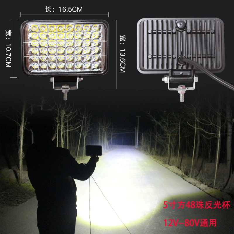 kính oto Đèn LED xe tải lớn LED Đèn 12V24V Ultra -bright Car Nông nghiệp Kỹ thuật xe máy xúc xích xe nâng gương chiếu hậu đèn xe ô tô 