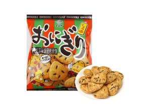 [万寿家 酱烧紫菜味饭团形米饼 62g 日本进口]
