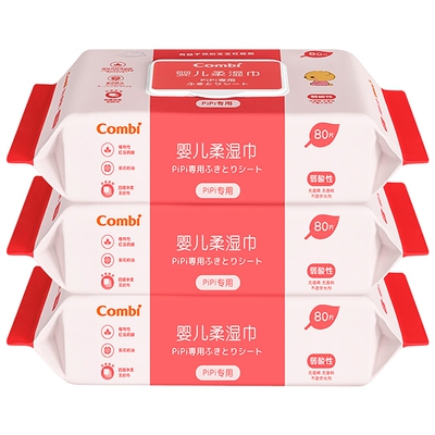 Combi/Combi слабый кислотный PIPI Special Baby Soft Wipe 80 штук*3