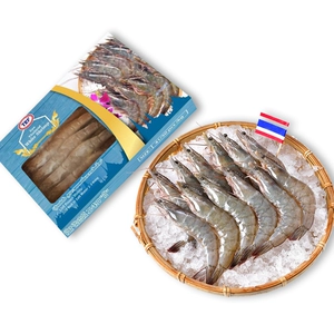 Креветки белые тайские живые замороженные (Королевская креветка Тайская) 340г/коробка 14-17 шт.