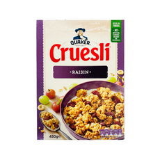 冲饮谷物 quaker/桂格 榛子葡萄干谷物粒即食燕麦片 450g 荷兰进口