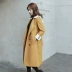 Lỏng kích thước lớn áo len nữ phần dài 2018 mùa thu và mùa đông mới Hàn Quốc thời trang eo khí áo len áo khoác dạ nữ 2020 Accentuated eo áo