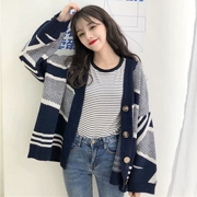 Mùa thu và mùa đông mới phiên bản Hàn Quốc của áo len mỏng trường đại học đan áo len mỏng áo len học sinh áo dài tay nữ