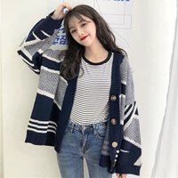 Mùa thu và mùa đông mới phiên bản Hàn Quốc của áo len mỏng trường đại học đan áo len mỏng áo len học sinh áo dài tay nữ áo len cổ lọ form rộng