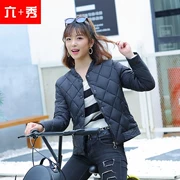 Phiên bản mới của Hàn Quốc áo khoác cotton chống mùa dành cho nữ phần ngắn Áo khoác cotton nhỏ đứng cổ áo nhẹ xuống áo khoác cotton mùa đông