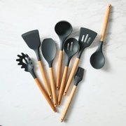 Mixim spatula nhà bếp ba mảnh silicone xẻng muỗng colander dụng cụ nhà bếp thiết lập đầy đủ nguồn cung cấp nhà bếp - Phòng bếp