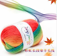 Rainbow Line Pure Wool Long Section окрашенная миссис миссис миссис Мадам в Ирландии