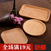 Nhật bản retro creative tấm gỗ rắn gỗ món ăn cho người sành ăn chụp đạo cụ bát thực phẩm ảnh đồ trang trí hình chữ nhật bộ đồ ăn