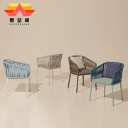 Ghế mía ngoài trời ban công cafe đồ nội thất đơn giản thiết kế sáng tạo giải trí bàn ghế mây mây kết hợp Bắc Âu - Bàn ghế ngoài trời / sân