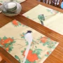 Trung Quốc placemat vải in bảng cách nhiệt pad bát mat coaster bảo vệ trang trí hoa chim bộ đồ ăn pad tấm pad khăn ăn nhà hàng