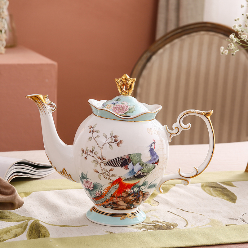 Big PotNew Chinese style Chinese style National tide coffee cup suit British style Small luxurious ceramics household good-looking afternoon tea tea set