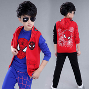 6 chàng trai mùa xuân và mùa thu phù hợp với 9 spiderman vest ba mảnh phù hợp với 7 chàng trai thể thao new 8 trẻ em của Altman quần áo