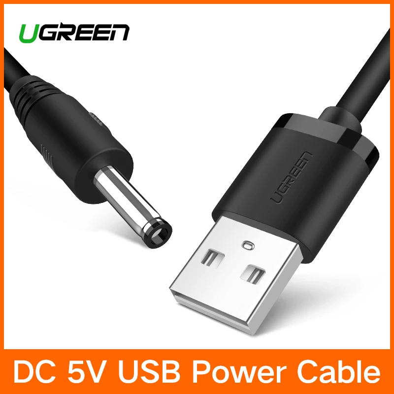 Уруген кабель питания USB к DC 5V 3.5мм гнездо для USB-хаба вентилятор