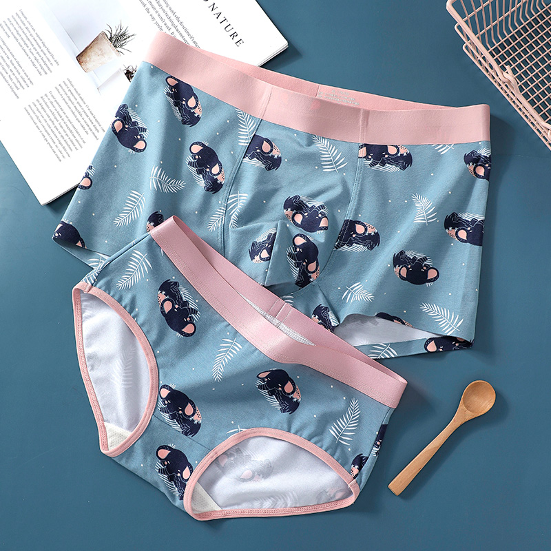 Dumbolovers underpants modal  pure cotton lovely originality Double men and women Underwear Couple shorts suit