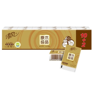 Qingfeng Log Pure Gold Backfeef бумага 4 слоя 8 штук 12 упаковок/кусок