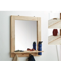 Gương phòng tắm hiện đại gương gỗ khung gương đơn giản hội trường gương gương treo tường nửa chiều dài trang trí gương - Gương gương bàn phấn