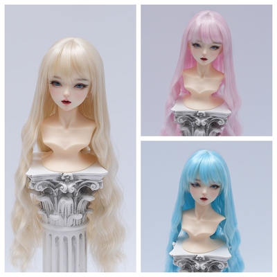 taobao agent Meitai wig BJD wig High -temperature wire is divided into bangs wave rolling water ripples 3 cents 4 cents and 6 cents spot