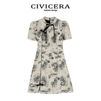 CIVICERA Ципао, летняя юбка, расширенное платье, китайский стиль