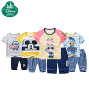 迪士尼2018新款夏季中大男女童宝宝80-140CM短袖T恤套装