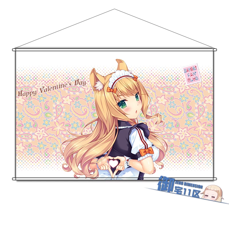 Аниме-панно NEKOPARA chocola и maple, 60×90 см или брелок, ПВХ/металлический держатель