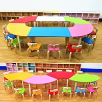 Trang trí bàn dài dày mẫu giáo bàn mẫu giáo bài tập về nhà tiểu học và trung học trang trí bàn đơn đôi đồ nội thất tăng bàn - Nội thất giảng dạy tại trường bàn ghế học sinh cấp 3