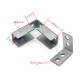 Khớp nối kim loại vuông bằng thép không gỉ có thể tùy chỉnh loại có lỗ cứng cáp