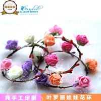 Ye Luoli phụ kiện búp bê DIY handmade tùy chỉnh hoa hồng vòng hoa lãng mạn headband headband phụ kiện cho búp bê