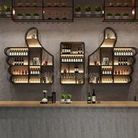 Винный бар винный шкаф стена -обстановка ресторан