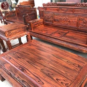 Indonesia gỗ hồng sắc sofa cổ điển Trung Quốc cổ đồ nội thất sofa kết hợp phòng khách gỗ hồng mộc nguồn sofa - Bộ đồ nội thất