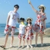 Quần lưới màu đỏ cha mẹ và con mặc mùa hè 2020 mới thủy triều mẹ và con mẹ và con gái ăn mặc thời trang đi biển - Trang phục dành cho cha mẹ và con Trang phục dành cho cha mẹ và con