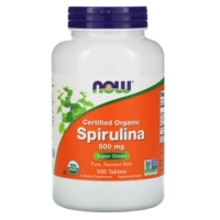 Speat Us Now Foods Spirulina Organic Certified Spirulina 500 мг 500 F Capsuss