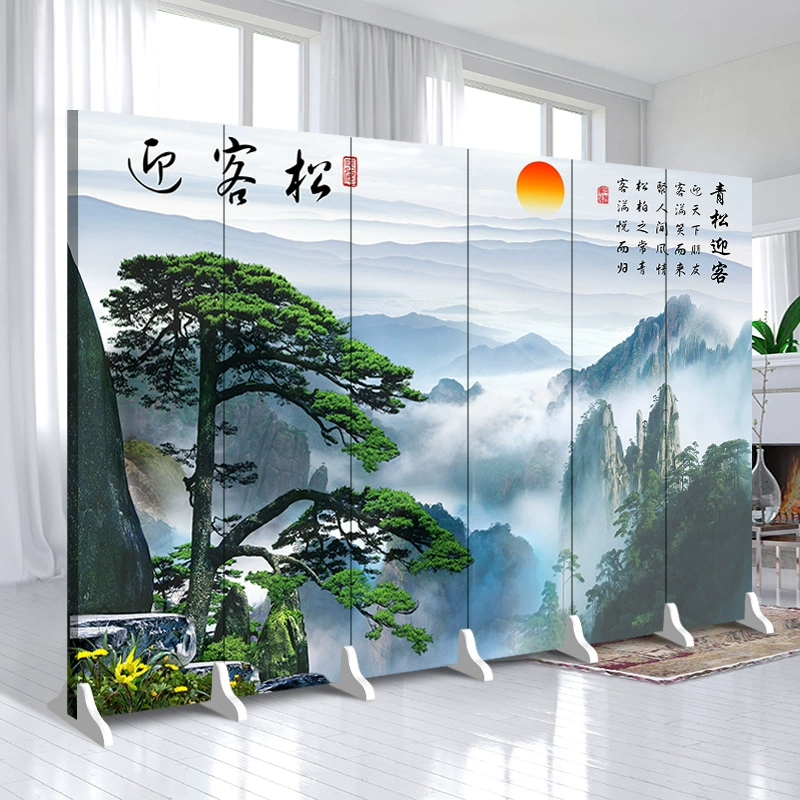 Tùy chỉnh 
            mới phong cách Trung Quốc bức tranh phong cảnh màn hình vách ngăn phòng khách che chắn văn phòng khách sạn nhà hàng phòng riêng gấp nhà di động vách ngăn nhựa giá rẻ 