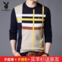 Playboy áo len dài tay thanh niên nam cổ tròn áo len mùa đông nam áo len trung niên ấm áp áo len hoodie nam